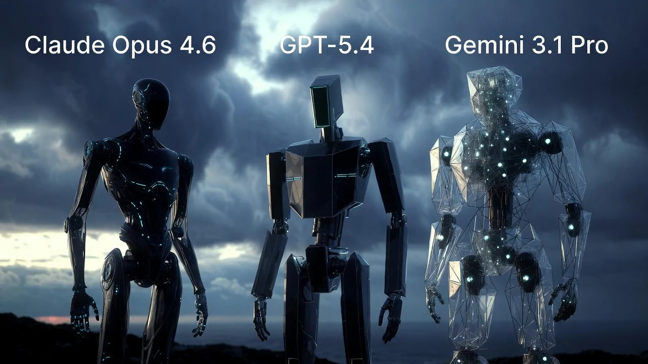 Claude Opus 4.6, GPT-5.4 et Gemini 3.1 Pro : le grand match des LLM frontier en mars 2026